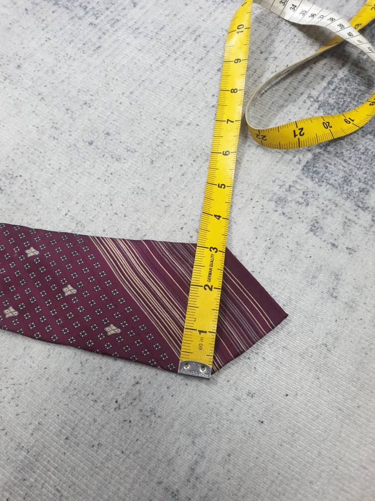 Yves Saint Laurent Yves Saint Laurent maroon Colour stripe ties Size ONE SIZE - 4 Thumbnail