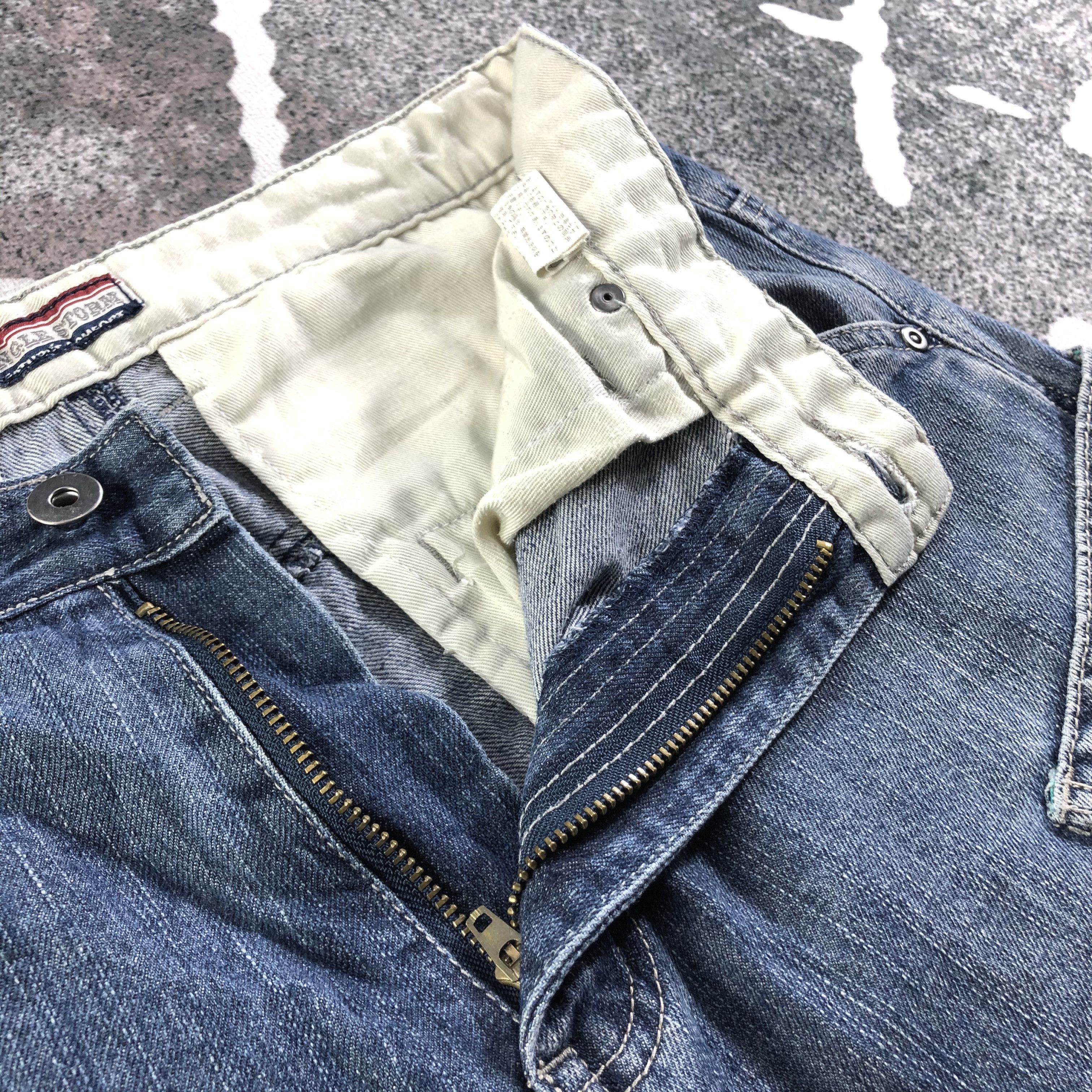 Japanese Brand Jungle Storm Cargo Jeans Faded Blue KJ2915 Size US 32 / EU 48 - 6 Thumbnail