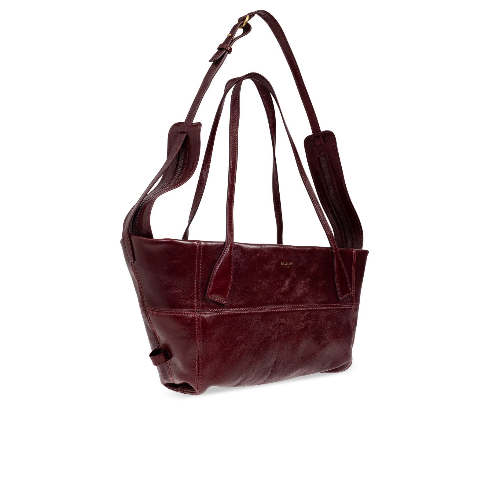 Balmain BALMAIN Small Track Zips Brown Tote Bag New & Authentic Size ONE SIZE - 3 Thumbnail