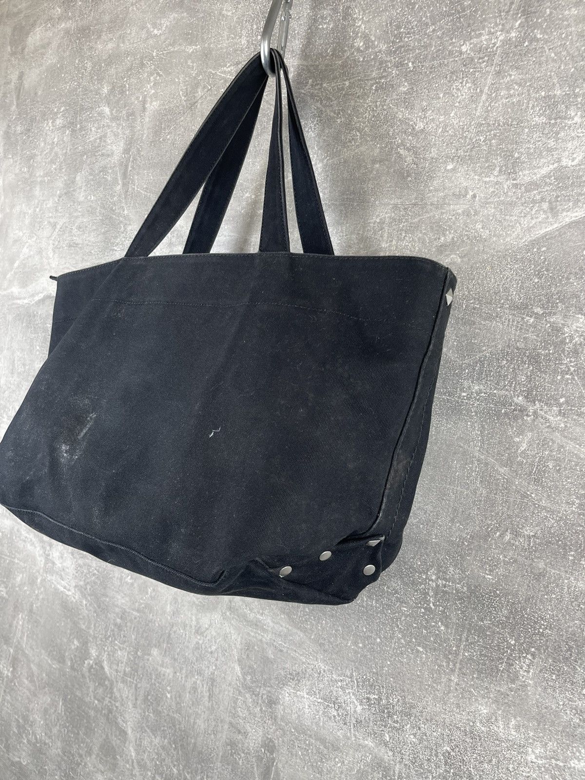 Diesel Diesel Post Lux Bag Black Canvas Punk Grunge Print Studs Zip Size ONE SIZE - 7 Thumbnail