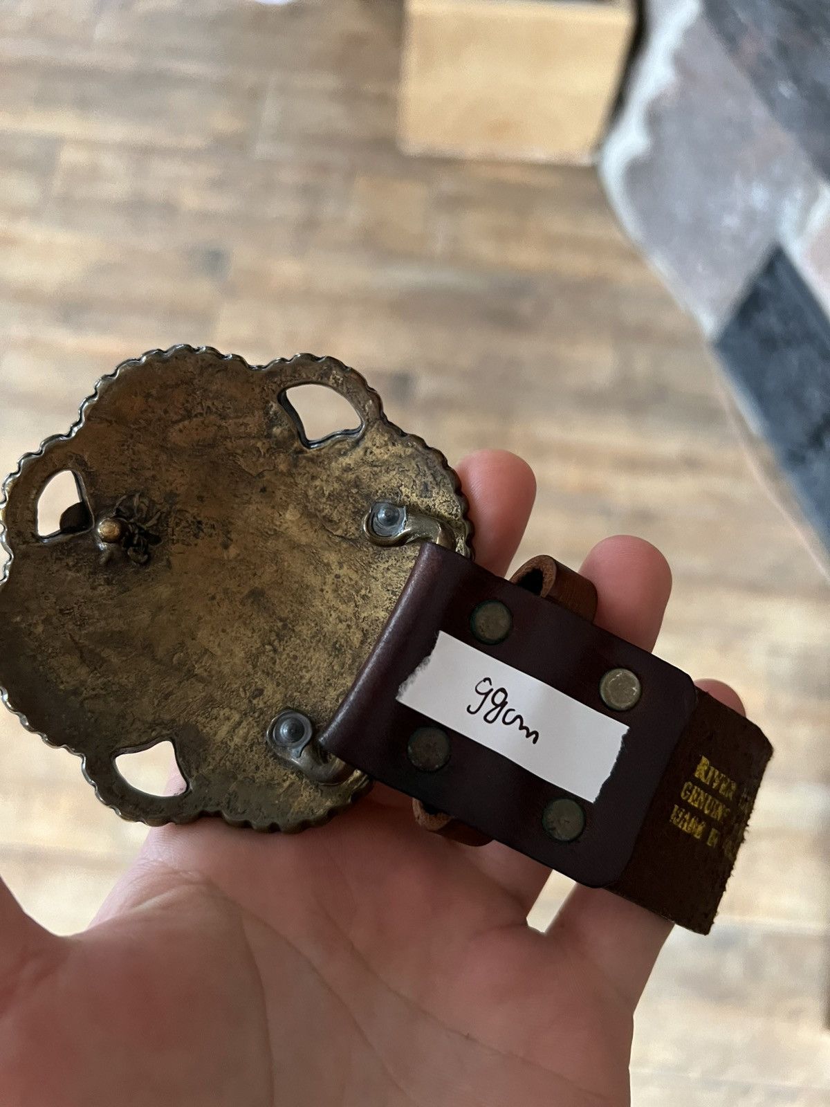 Leather × Vintage Leather belt 99cm, S, Size ONE SIZE - 5 Thumbnail