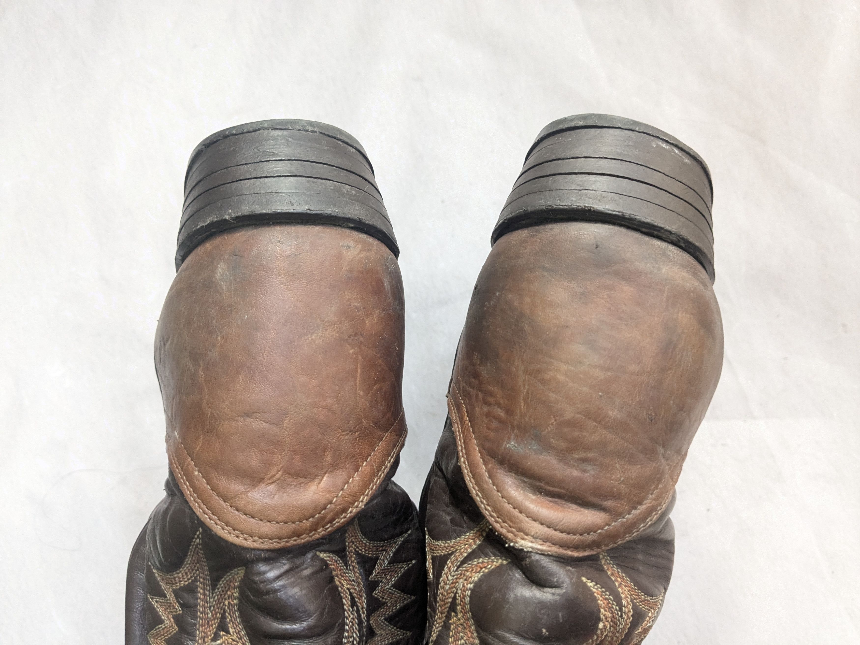 Genuine Leather Vintage Tony Lama Cowboy Boots Brown 9 Wide Leather Western Size US 9 / EU 42 - 10 Thumbnail