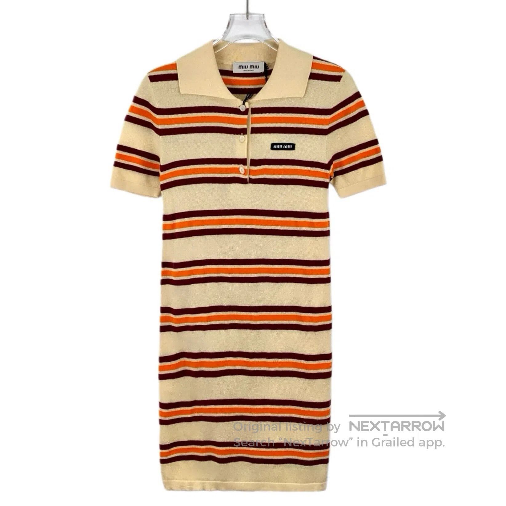 Miu Miu Miu Miu Color Block Striped Cotton Notched Lapel Single Br Size XS / US 0-2 / IT 36-38 - 1 Thumbnail