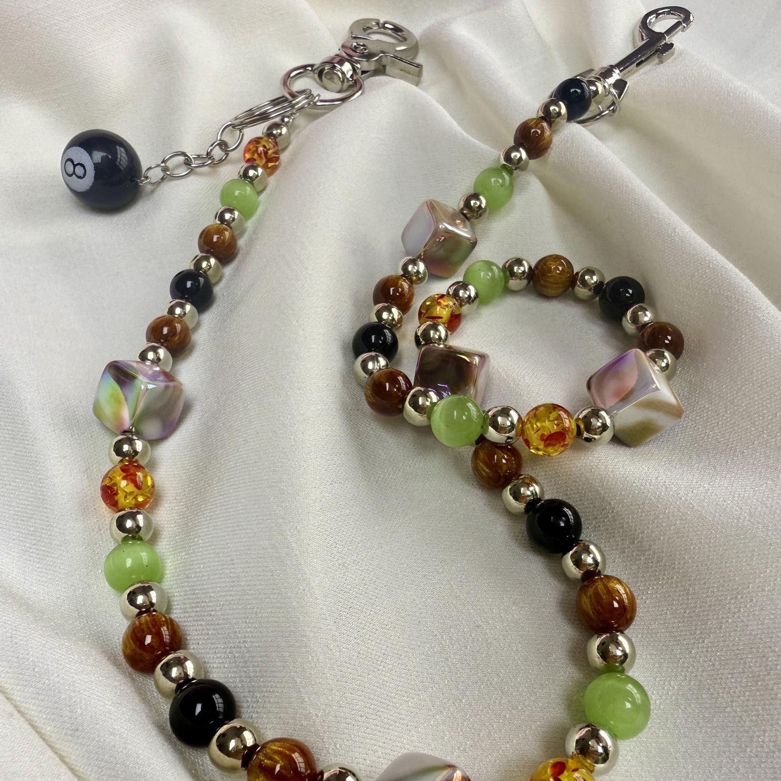 Jewelry Colorful Beaded Chain Wallet, Pants Chain Size ONE SIZE - 1 Thumbnail
