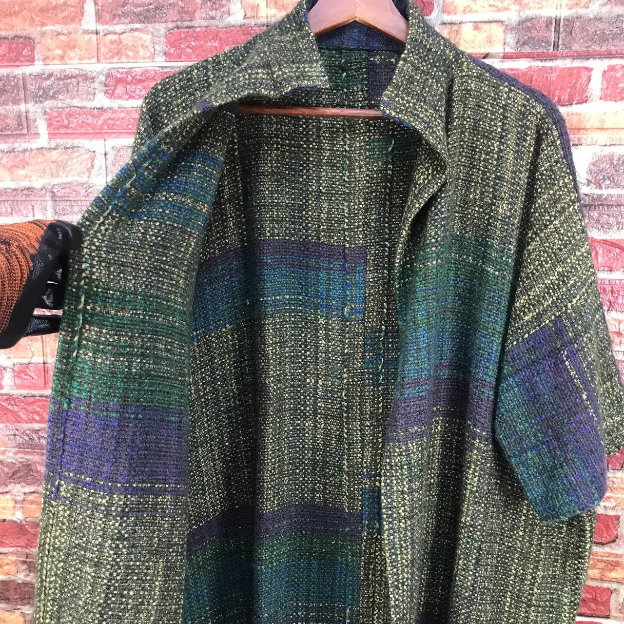Japanese Brand JAPANESE MINIMALIST BUTTONLESS TWEED COLORBLOCK SHORTSLEEVE Size US M / EU 48-50 / 2 - 8 Thumbnail
