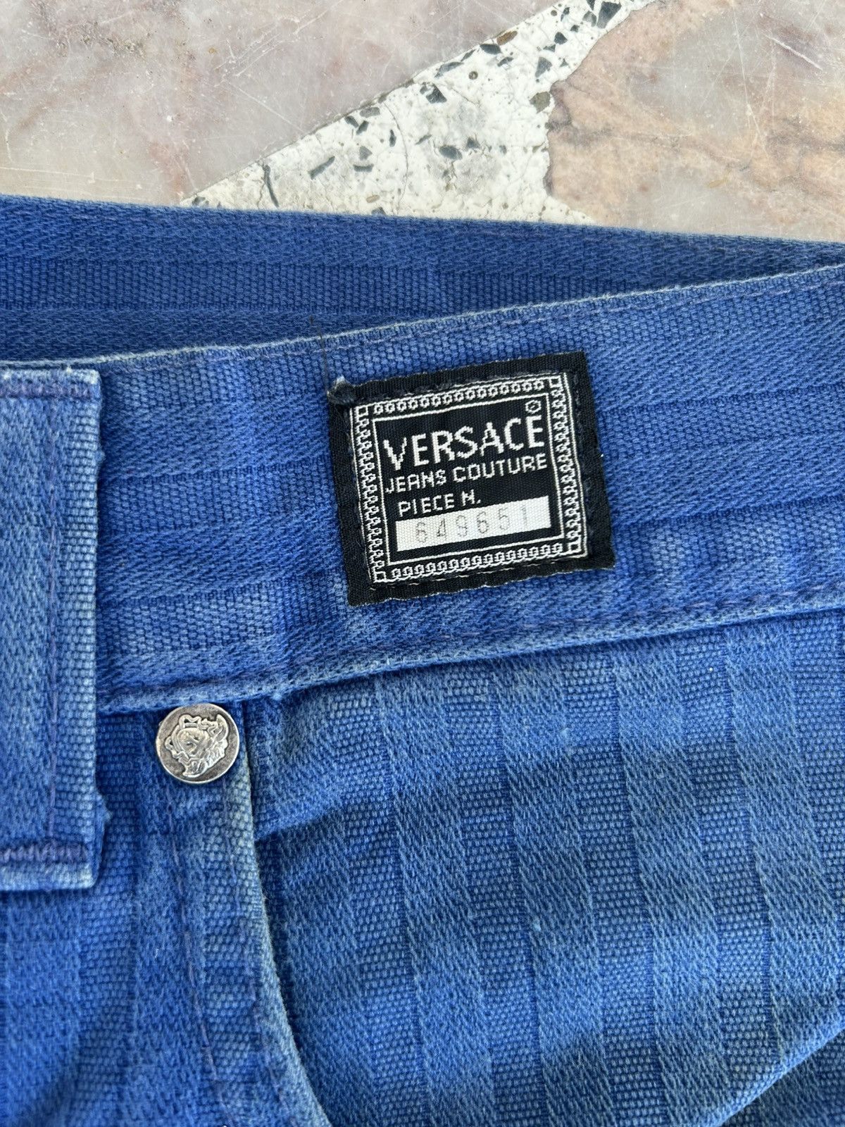 Versace Jeans Couture Versace Jeans Couture Vintage Pants Blue Stripe Size US 30 / EU 46 - 6 Thumbnail
