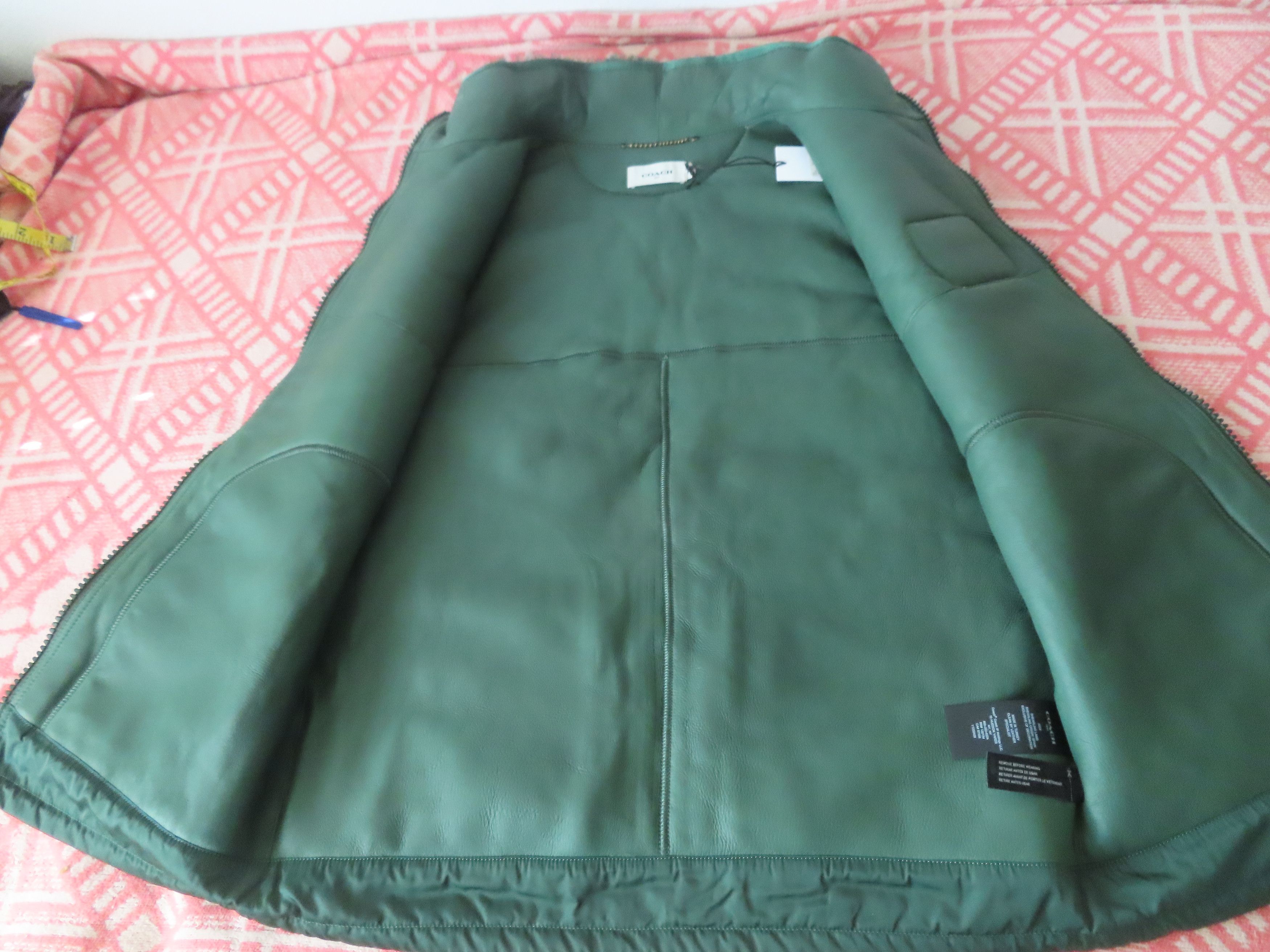 Coach × Designer Coach Shearling Vest - Hunter Green - Size 50 NWT Size US M / EU 48-50 / 2 - 4 Thumbnail