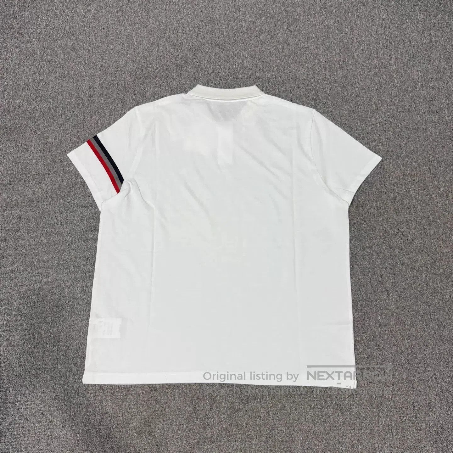 Moncler White Short-Sleeve Polo Shirt. Size US XXL / EU 58 / 5 - 2 Thumbnail