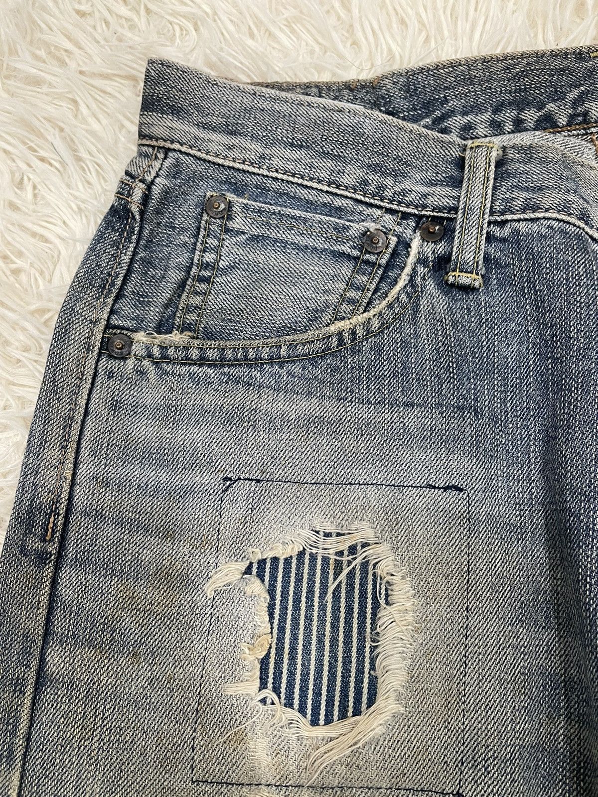 Edwin Final Drop‼️Distressed Vintage Edwin 505 Selvedge Denim Size US 32 / EU 48 - 9 Thumbnail