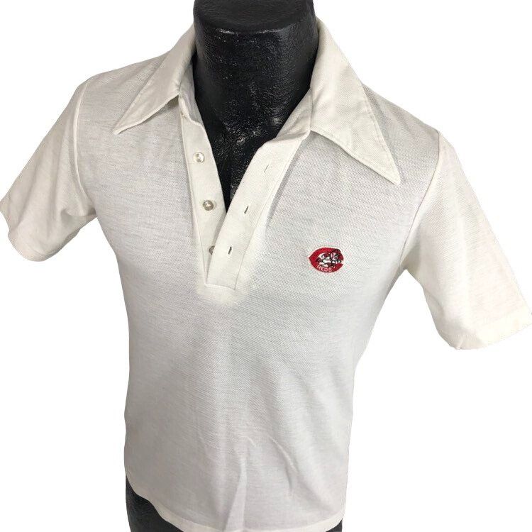 Logo 7 Vtg NFL LOGO 7 Seven White Cincinnati Reds MLB Baseball Polo Size US XS / EU 42 / 0 - 8 Thumbnail