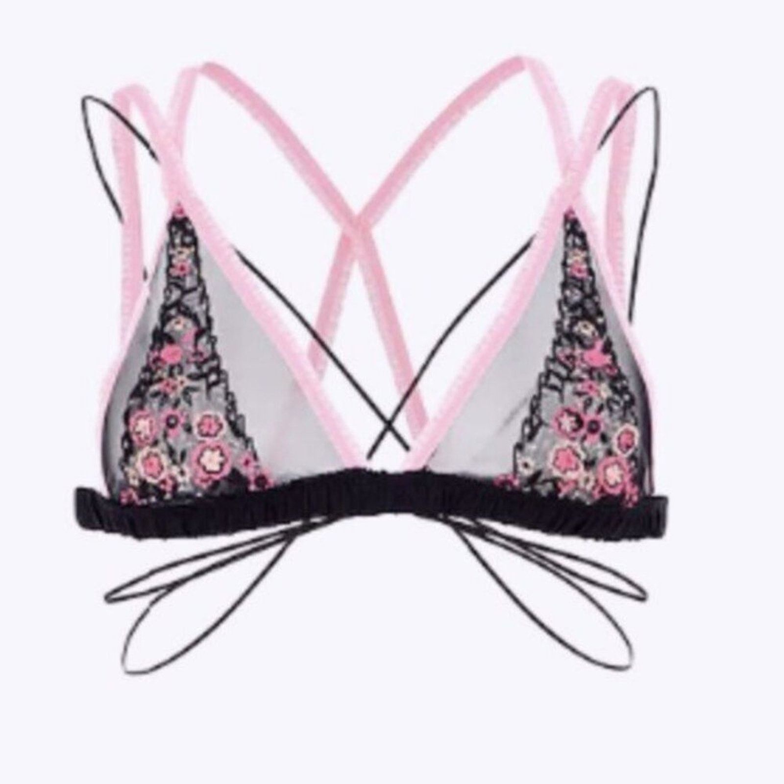 For Love & Lemons For Love and Lemons Azalea Embroidery Bralette M Size ONE SIZE - 1 Thumbnail