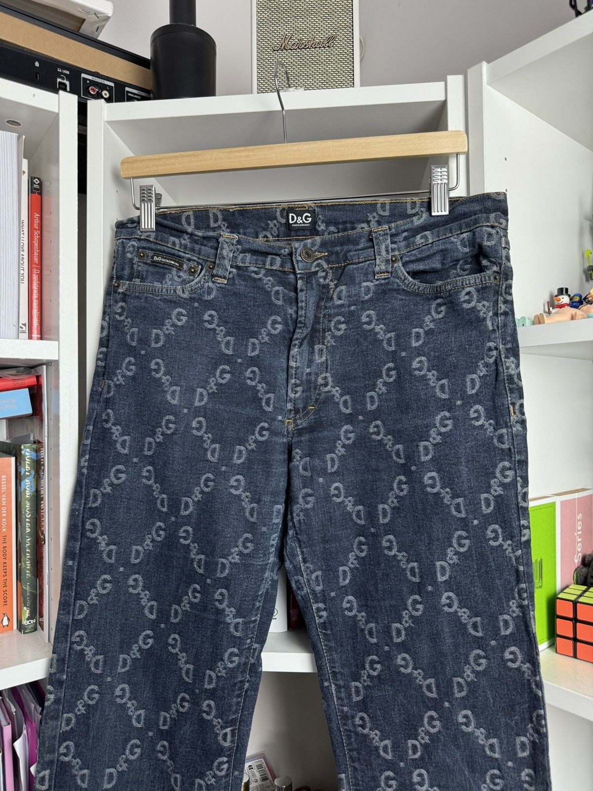 Designer × Dolce & Gabbana × Vintage Vintage y2k Dolce & Gabbana monogram denim pants 30 archive Size US 30 / EU 46 - 3 Thumbnail