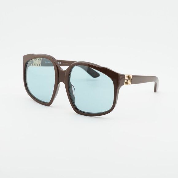 Miu Miu Miu Miu MUA07S 24D20R Sunglasses Shiny Brown Square Frame Size ONE SIZE - 1 Thumbnail