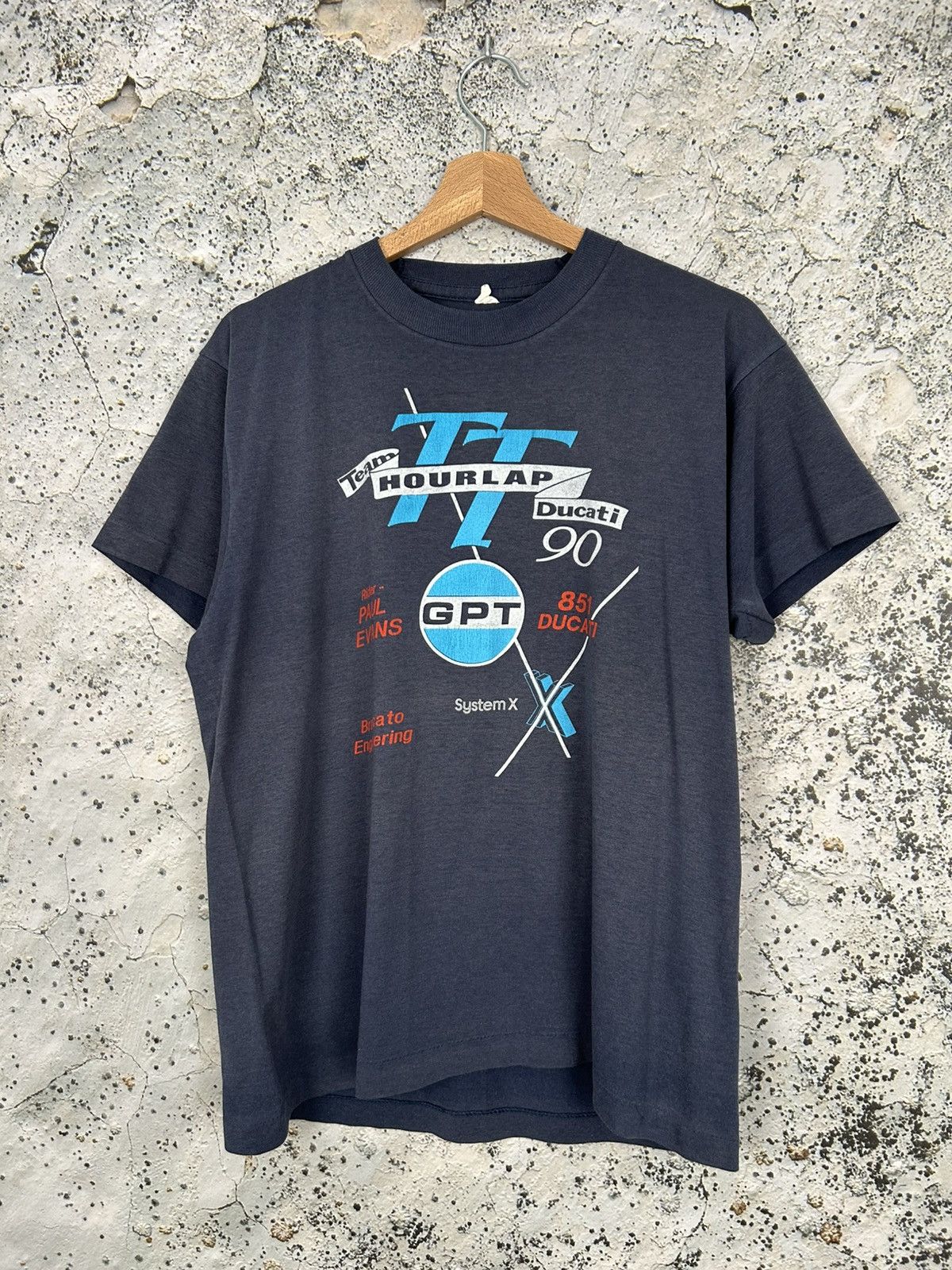 Vintage Vintage Team Hourlap Ducati Racing Motorsport Graphic Tee Size US L / EU 52-54 / 3 - 1 Thumbnail
