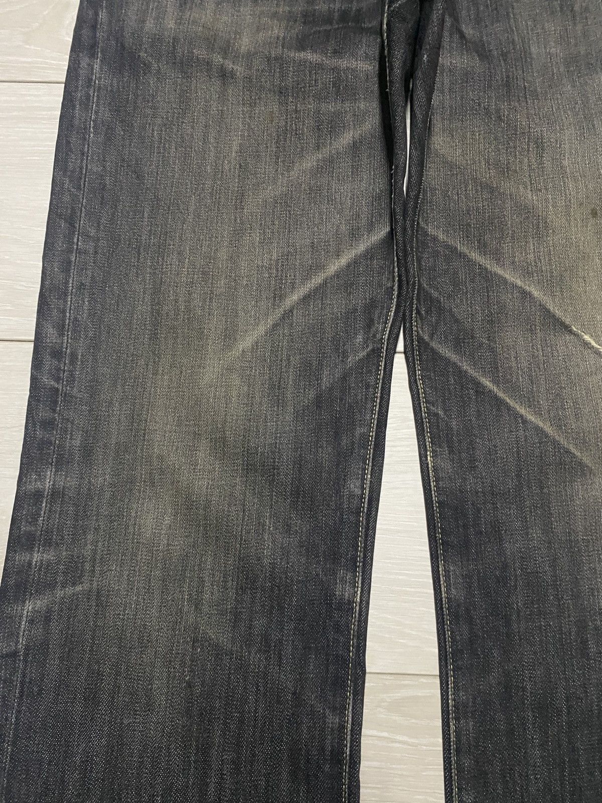 Jun Takahashi Japanese Brand Uniqlo Black Denim Distressed Loose Jeans Size US 33 - 7 Thumbnail
