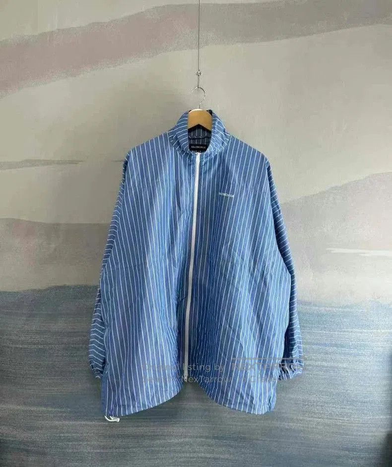 Balenciaga Balenciaga Blue Stripe Logo Jacket. Size US M / EU 48-50 / 2 - 1 Thumbnail