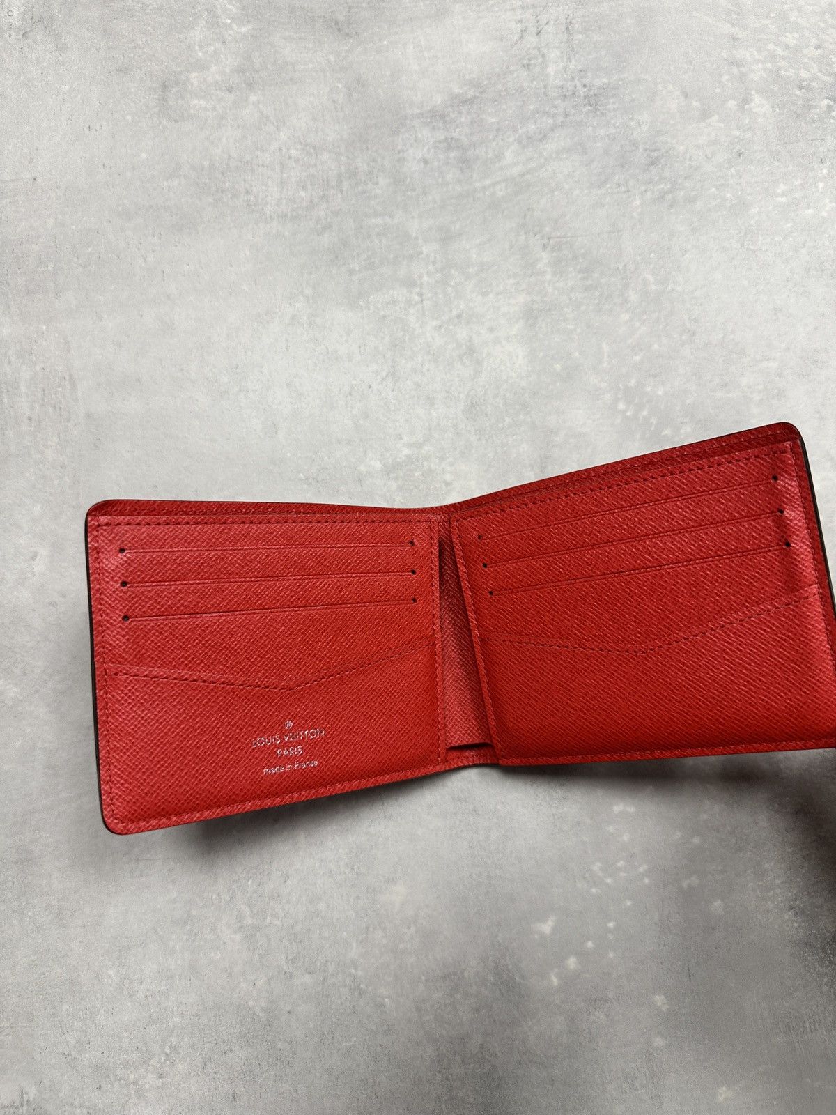 Louis Vuitton × Supreme Louis Vuitton Supreme Slender Wallet Epi Leather Red Size ONE SIZE - 12 Thumbnail
