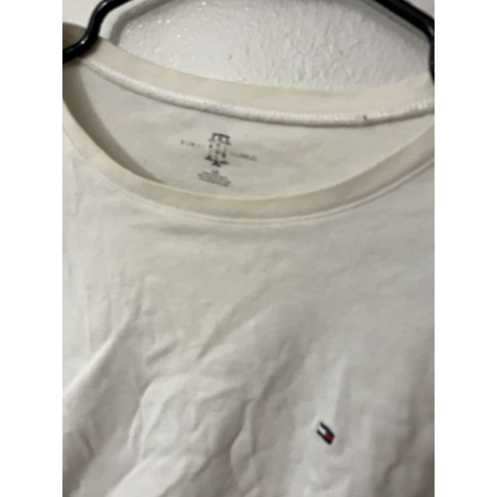 Tommy Hilfiger Tommy Hilfiger Sweater Women Large White Knit Pullover Crew Neck Long Sleeve 100% Cotton Womens Size L / US 10 / IT 46 - 2 Thumbnail