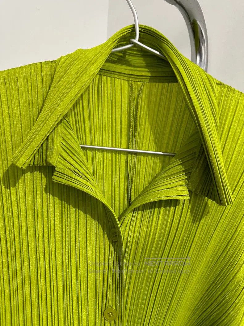 Issey Miyake Issey Miyake Fruit Green Shirt Size L / US 10 / IT 46 - 4 Thumbnail