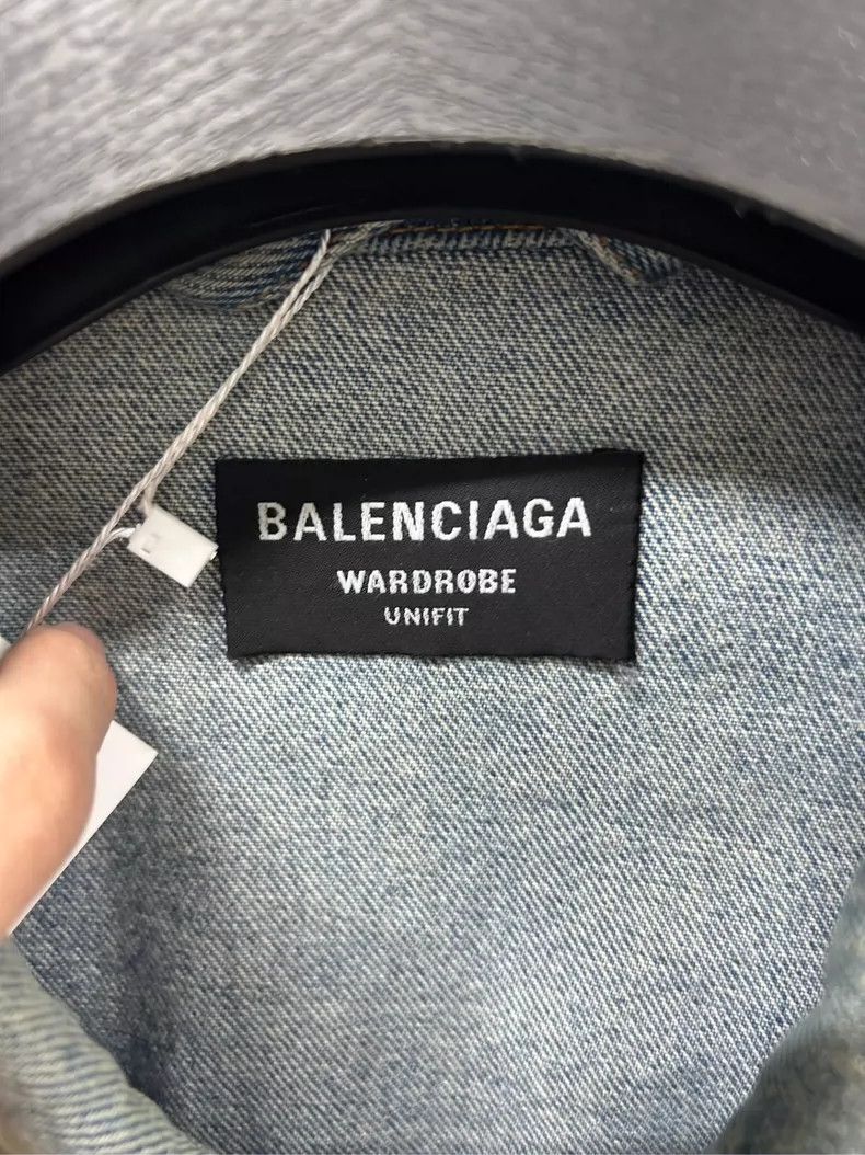 Balenciaga Balenciaga Denim Jacket Size US M / EU 48-50 / 2 - 2 Thumbnail