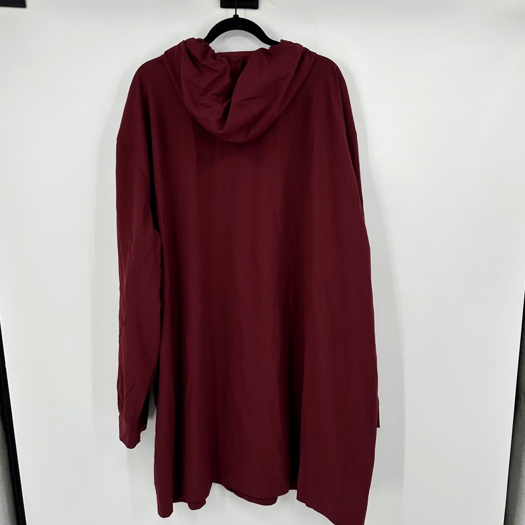 Vintage DXL Society of One Mens Burgundy Full Zip Hooded Longline Jacket 5XLT Size US XXL / EU 58 / 5 - 5 Thumbnail