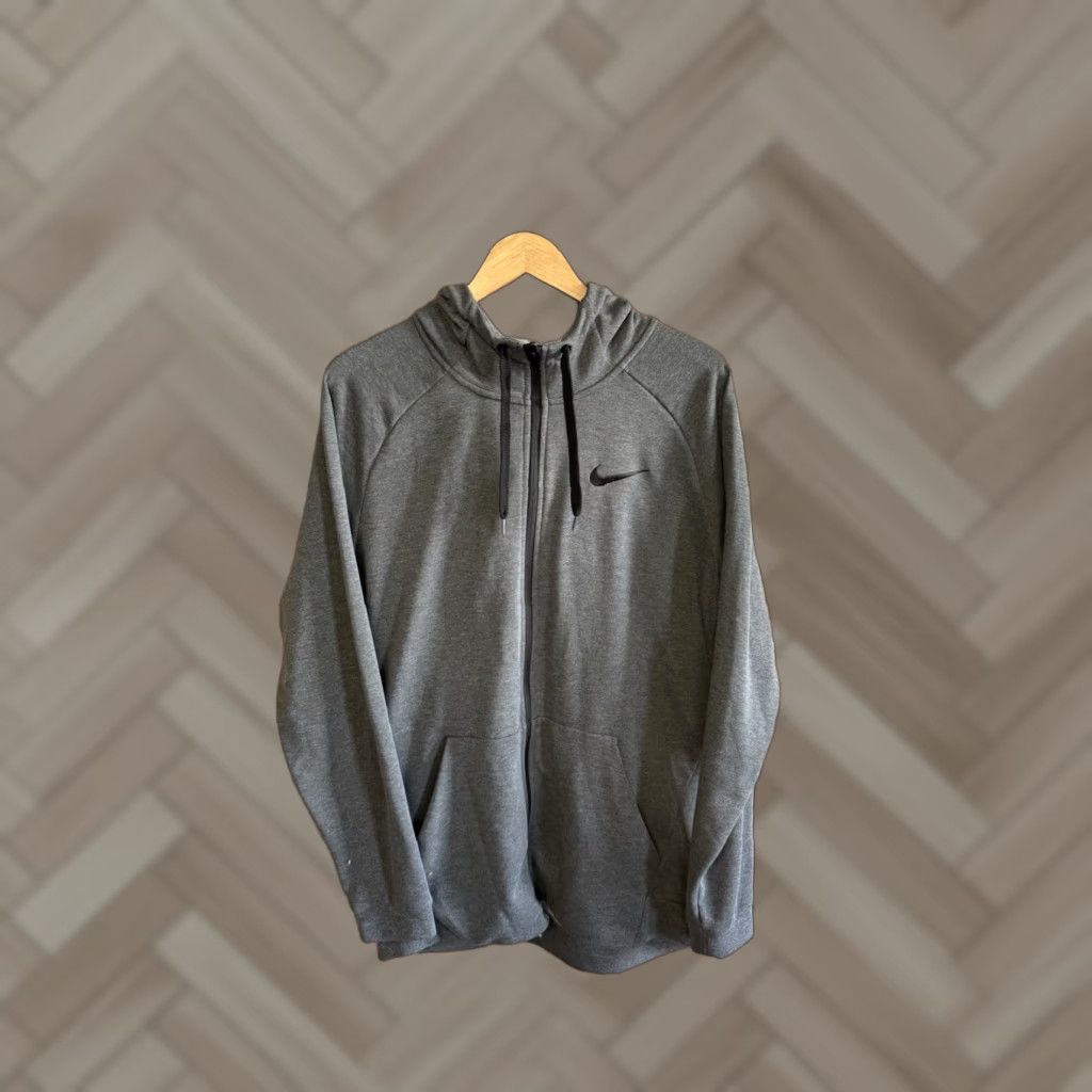 Nike Nike Mens Gray Full Zip Athletic Hooded Sweatshirt XL Dri-Fit Size Size US XL / EU 56 / 4 - 1 Thumbnail