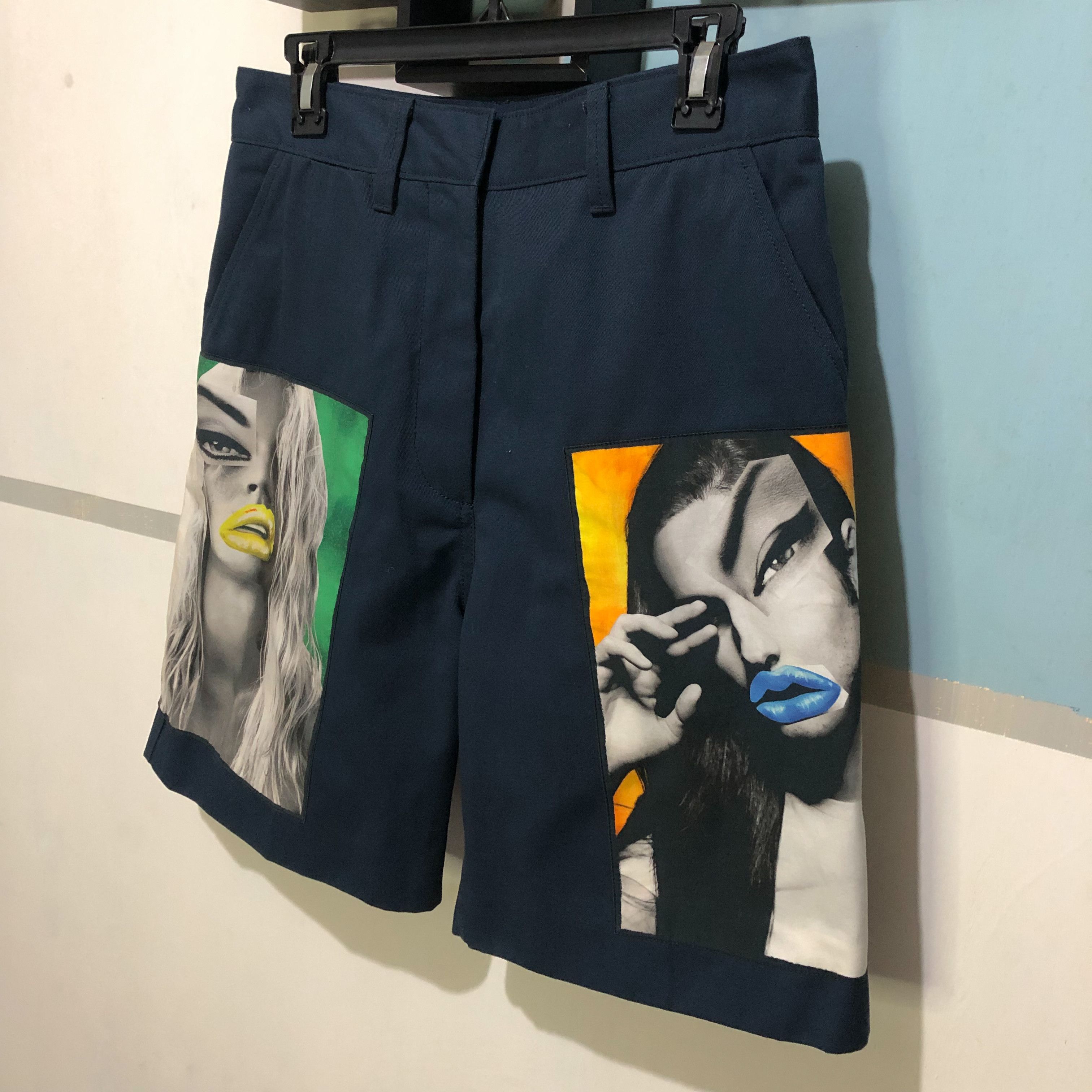 Acne Studios Acne Studios Eora PRT PSS15 Shorts Vermina Collage Portrait Size 34" / US 12 / IT 48 - 3 Thumbnail