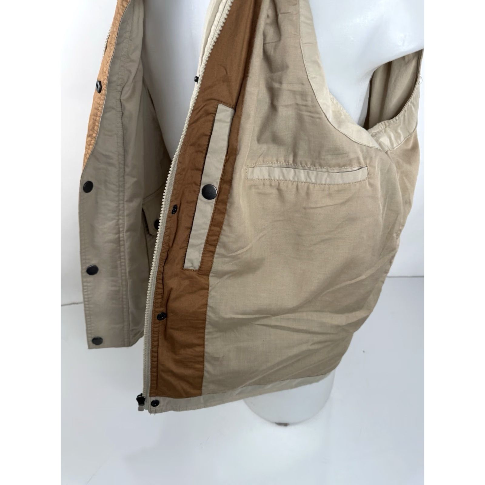 Vintage KING RANCH CONCEAL CARRY Mens L Vest Shirt Zip Tan Western Jacket? Size US L / EU 52-54 / 3 - 7 Thumbnail