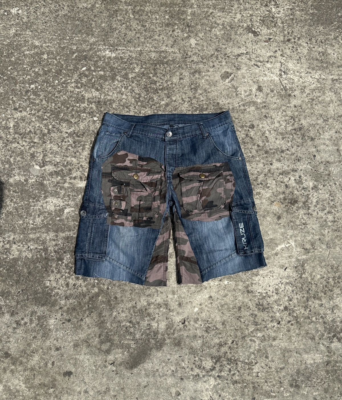 Other Y2K Vintage Cargo Jeans Camo Shorts Streetwear Rare L Custom Size US 34 / EU 50 - 2 Thumbnail