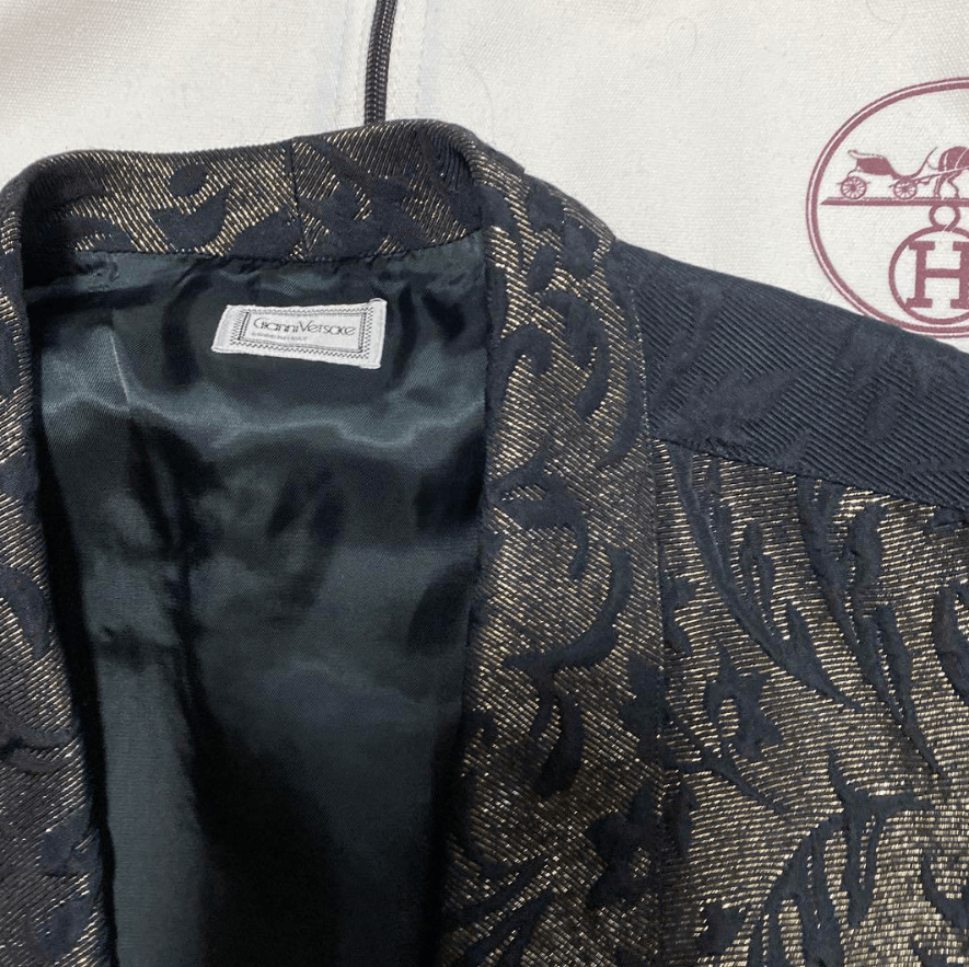 Versace Gianni Versace Gold and Black Double Breasted Vest 50 L Size US L / EU 52-54 / 3 - 3 Thumbnail
