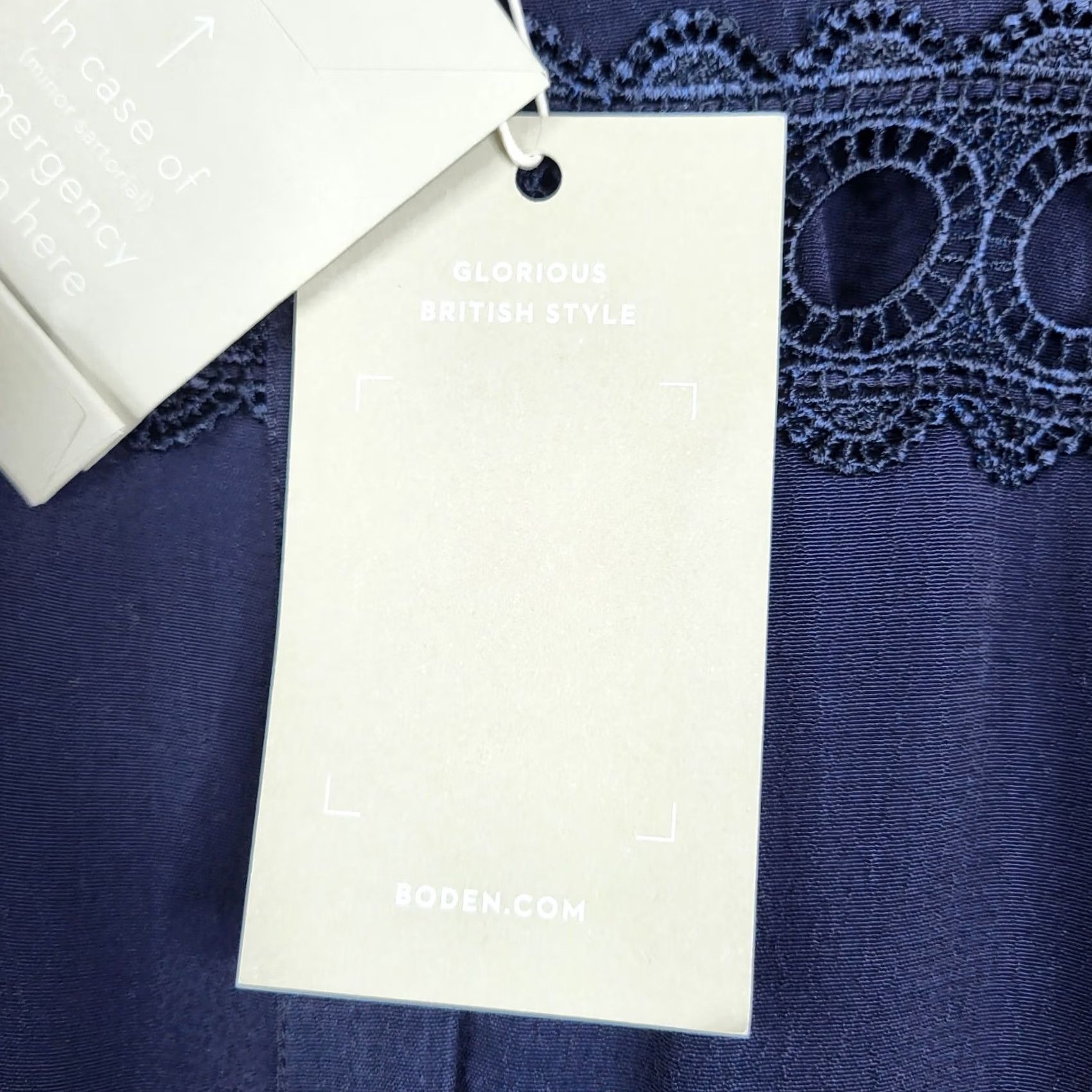 Boden Boden Navy blue Amara Lace Trim Button Up Blouse Womens Size 4P Size S / US 4 / IT 40 - 7 Thumbnail