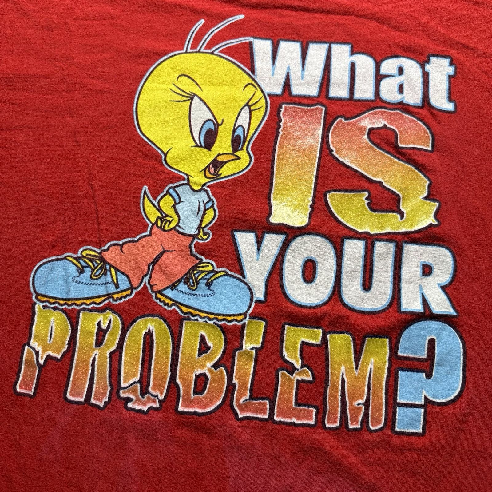 Vintage Vintage Looney Tunes Tweety Bird Your Problem T-Shirt XL Size US XL / EU 56 / 4 - 2 Thumbnail