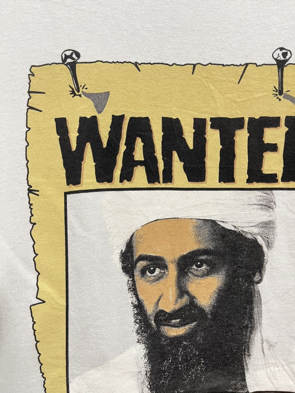 Vintage Vintage Y2K Osama Bin Laden " Wanted Dead Or Live "🔥🔥🔥 Size US XL / EU 56 / 4 - 3 Thumbnail