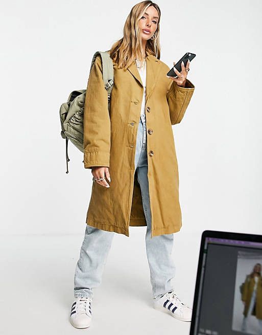 Levi's Levi's Luna Coat Medium Tan Brown Cotton Polyester Canvas Size US M / EU 48-50 / 2 - 13 Thumbnail