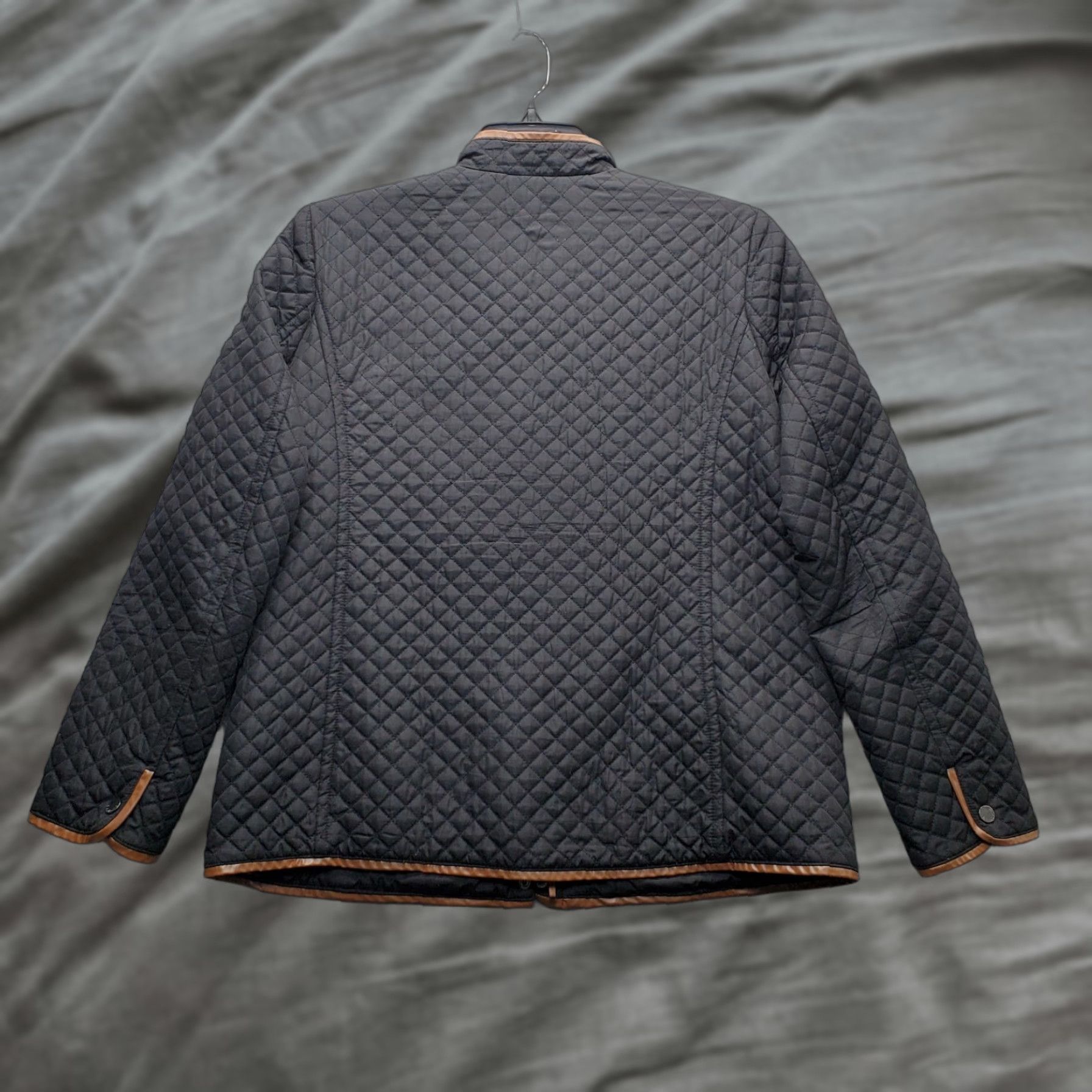 Liz Claiborne Liz Claiborne Diamond Quilted Jacket Womens Black Lightweight Snap Inside Zip Jacket Size L / US 10 / IT 46 - 1 Thumbnail