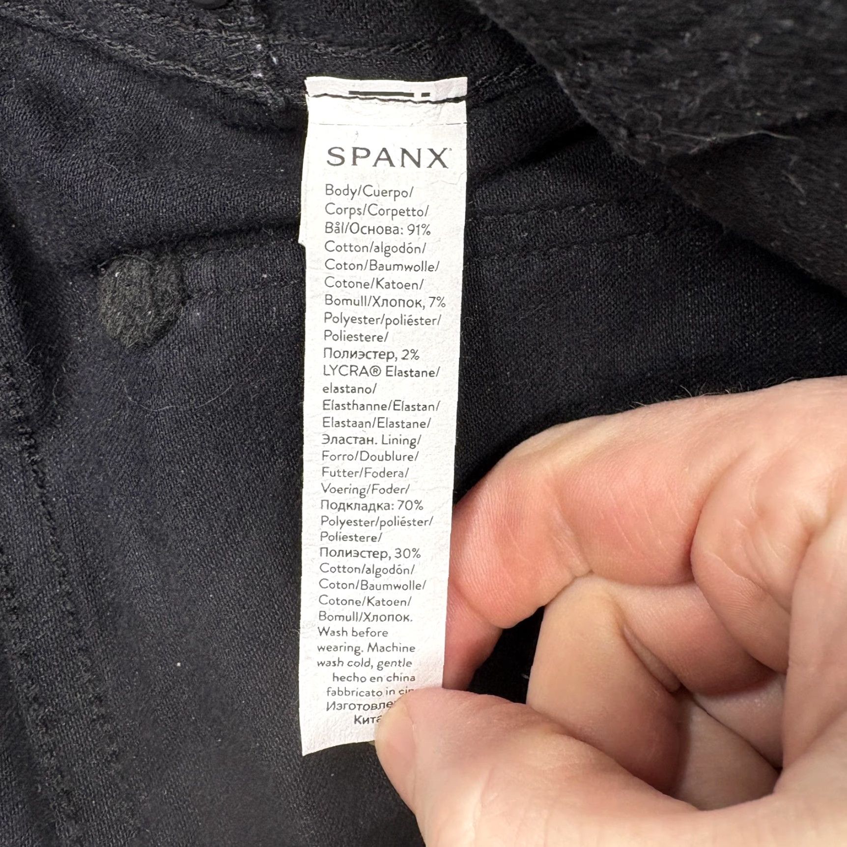 Spanx Spanx High-Rise Ankle Skinny Shaping Jeans Womens Small Black Tummy Control Pant Size 28" / US 6 / IT 42 - 4 Thumbnail