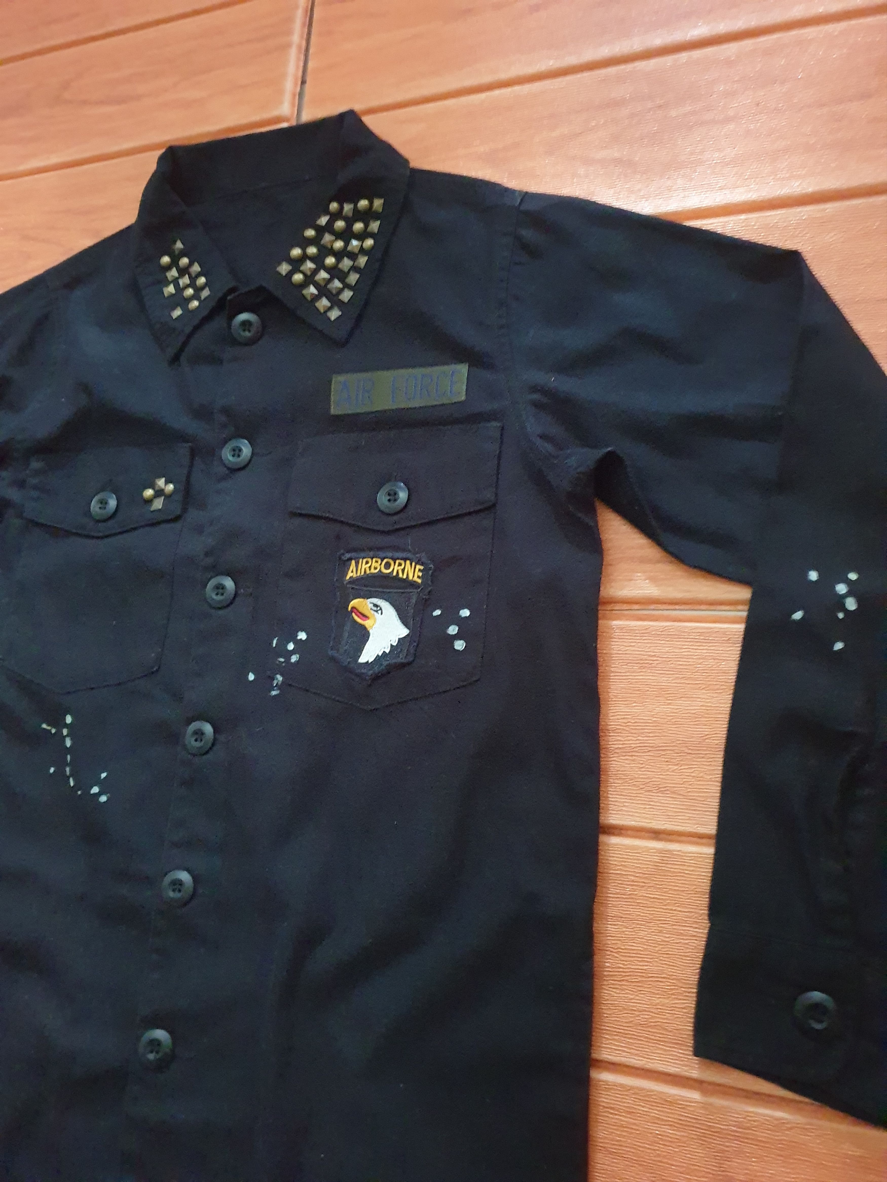 Japanese Brand Air force airborne button ups shirt Size US M / EU 48-50 / 2 - 7 Thumbnail