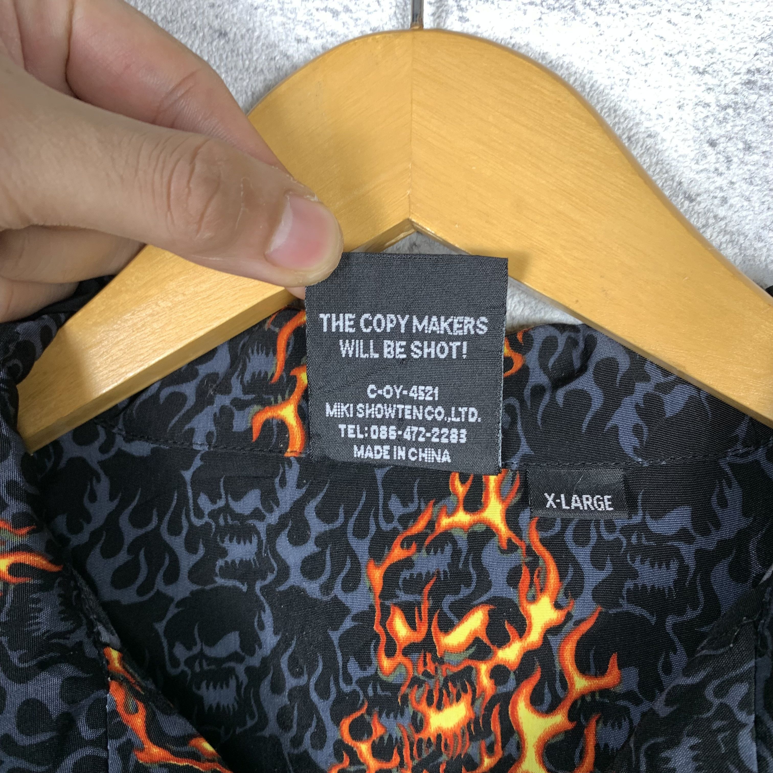 Dogtown Vintage Dogtown Fire Flame Skull Shirt Button Up Size US XL / EU 56 / 4 - 6 Thumbnail