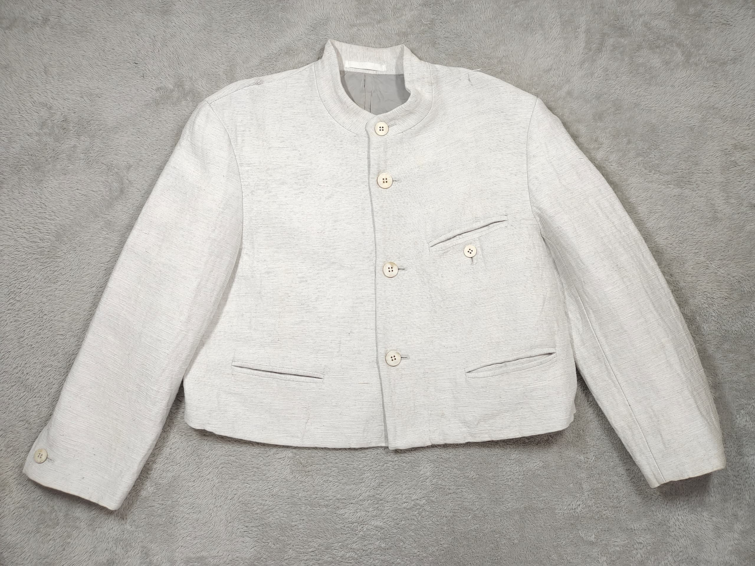 Issey Miyake VINTAGE TRASHED ISSEY MIYAKE CRINKLED BLAZER JACKET Size M / US 6-8 / IT 42-44 - 1 Thumbnail