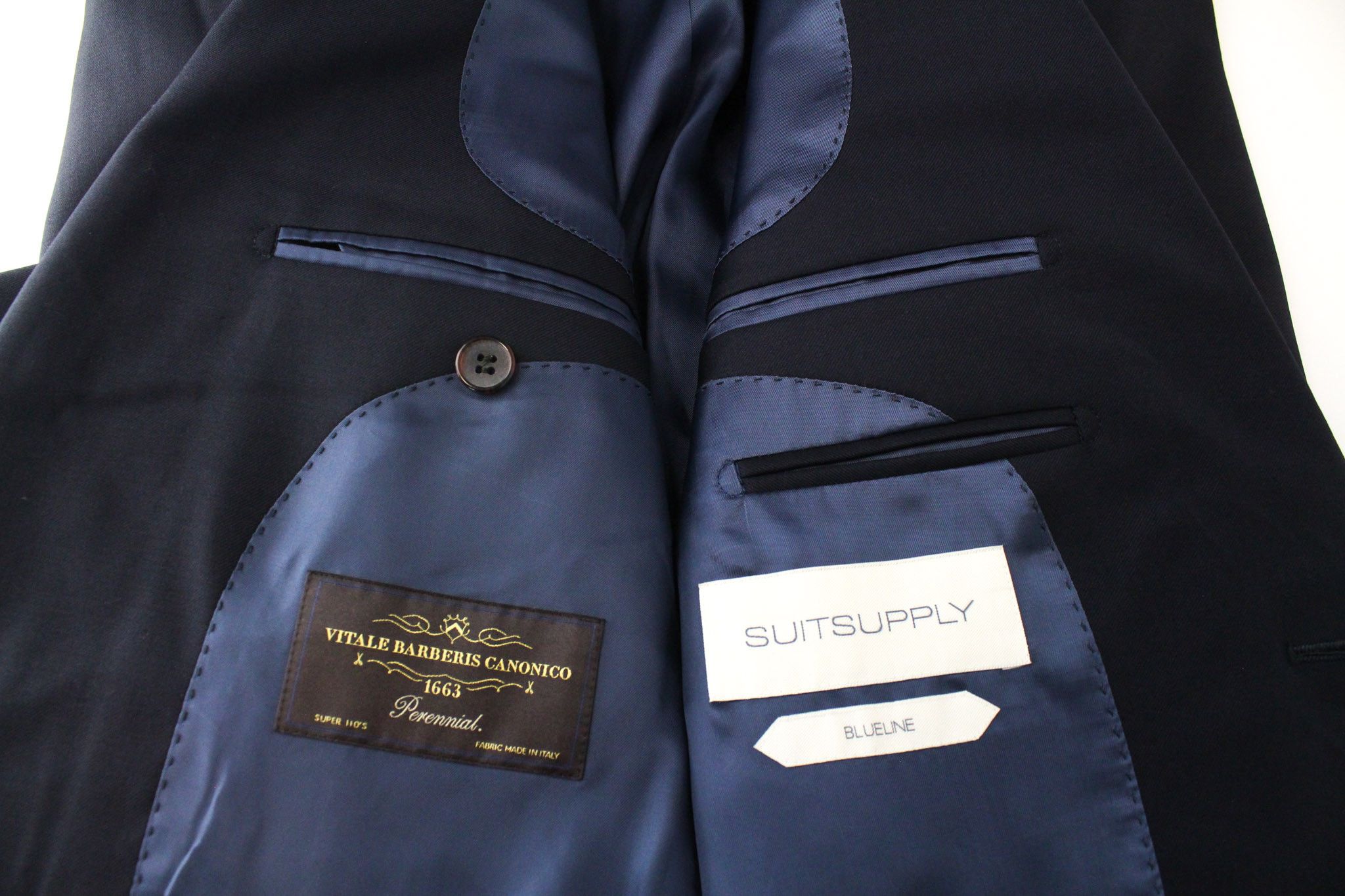 Suitsupply LAZIO BLUELINE UK36L Navy Wool 3 Piece Suit 67390 Size 36R - 15 Thumbnail