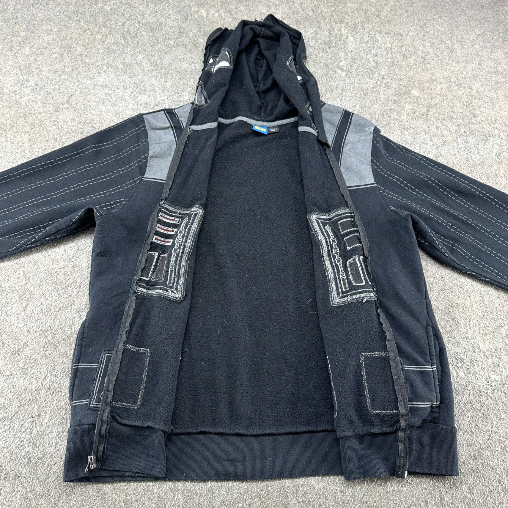 Star Wars VINTAGE Star Wars Hoodie Mens 2XL Black Grey Darth Vader Full Zip AOP 2000s Y2K Size US XXL / EU 58 / 5 - 3 Thumbnail