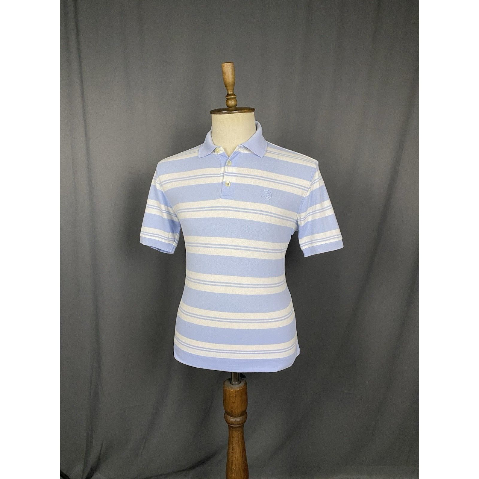 Bogner MINT! Bogner Men's White Blue Striped Polo T-Shirt Size 50 Size US M / EU 48-50 / 2 - 2 Thumbnail