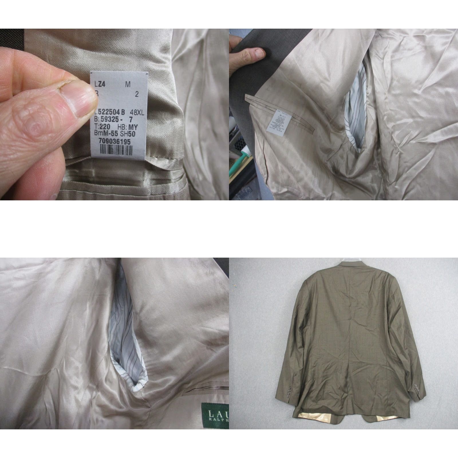 Ralph Lauren Lauren Ralph Lauren Sport Coat Mens 48XL Brown Wool Two Button Single-Breasted Notch Lapel Inner Pockets Canada Size US M / EU 48-50 / 2 - 8 Thumbnail