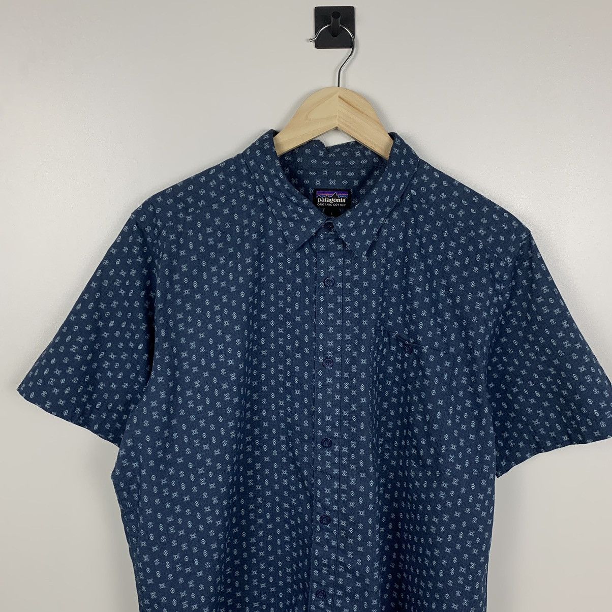 Patagonia Patagonia Geometric Shirt Organic Cotton Short Sleeve Blue Size US L / EU 52-54 / 3 - 2 Thumbnail