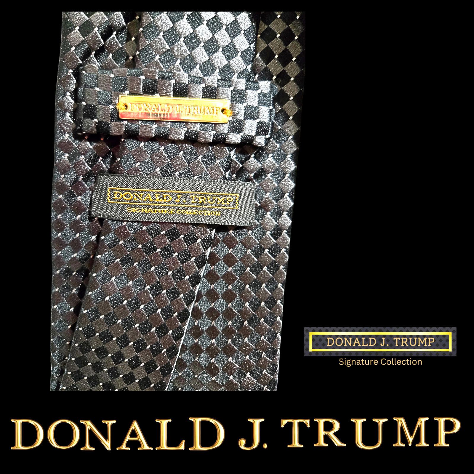 Other Donald Trump Collectible Tie Black Diamond w/ Gold Emblem Size ONE SIZE - 2 Thumbnail