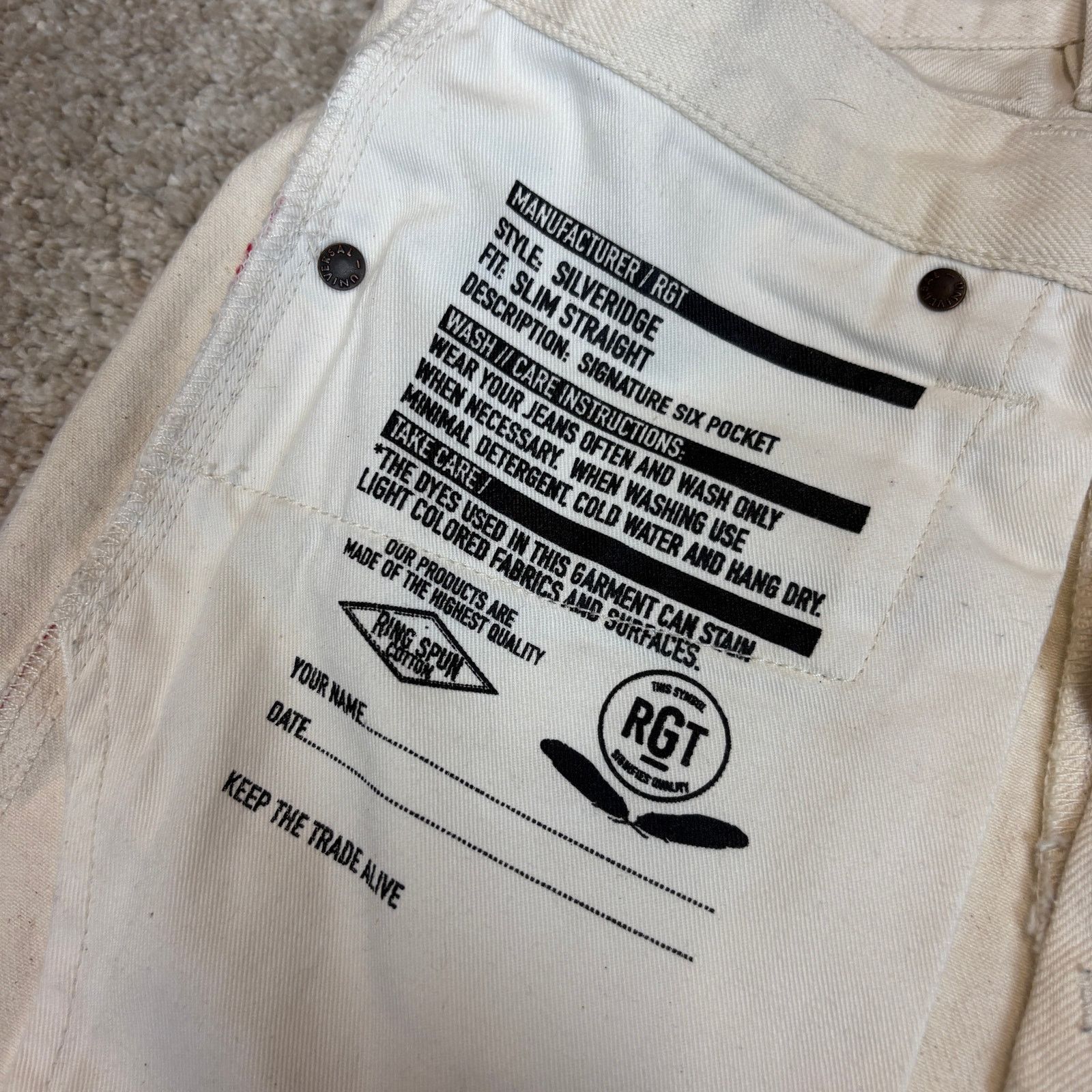 Rogue Territory Rogue Territory RGT Slim Straight Selvedge Jeans 29x28.5 Size US 29 - 12 Thumbnail
