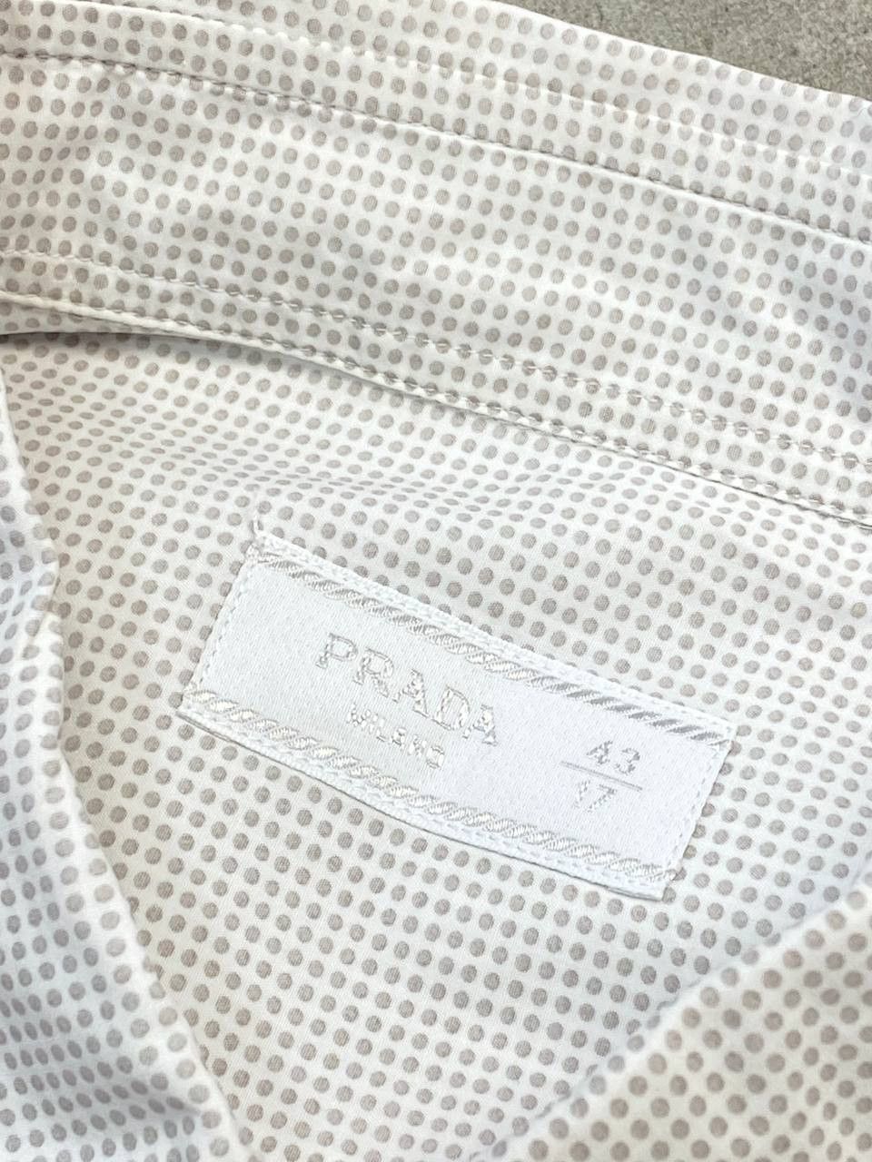 Prada Vintage Prada Polkadot Pattern Buttons Shirt Size US L / EU 52-54 / 3 - 15 Thumbnail
