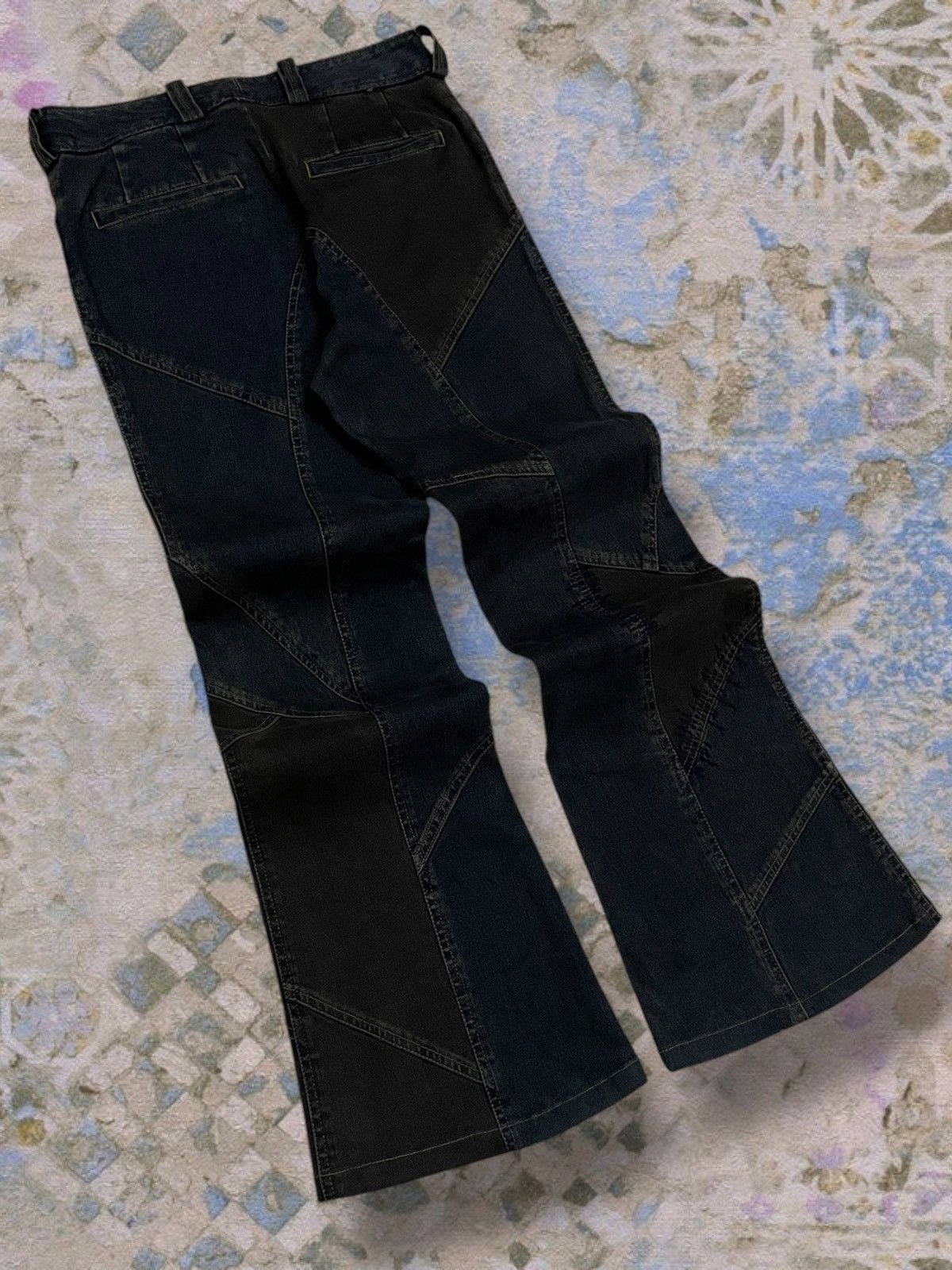 Tornado Mart Rare 90’s Japan Tornado Mart Cowboy Patchwork Flared Denim Size US 29 - 9 Thumbnail