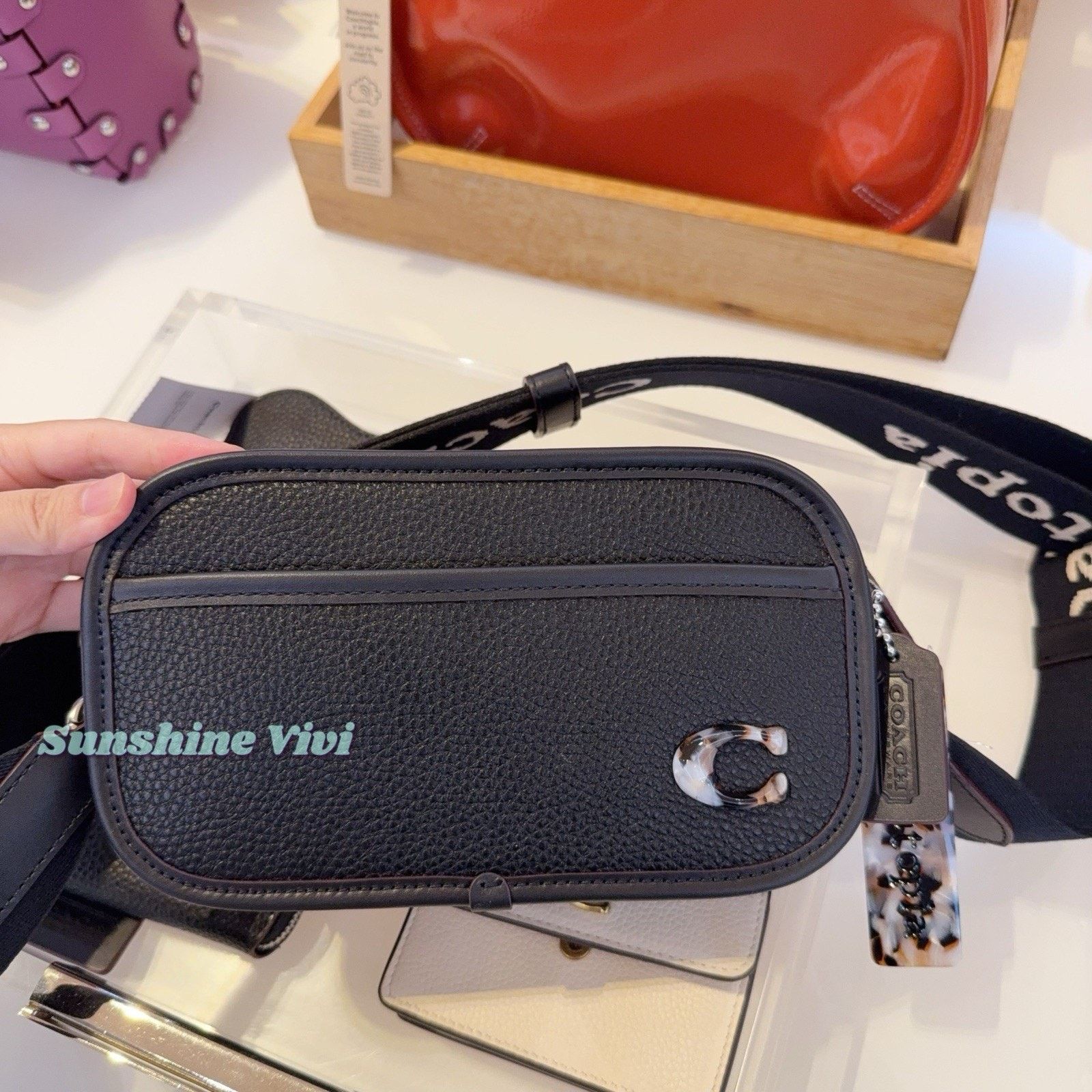 Coach NWT Coach Crossbody Belt Bag Coachtopia Leather Black CK114 Size ONE SIZE - 1 Thumbnail