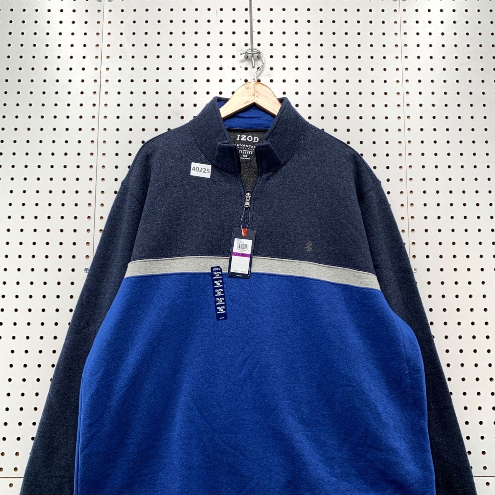 Izod IZOD Advantage Performance 1/4 Zip Pullover Sweater Mens 2XL BLUE NWT Size US XXL / EU 58 / 5 - 5 Thumbnail